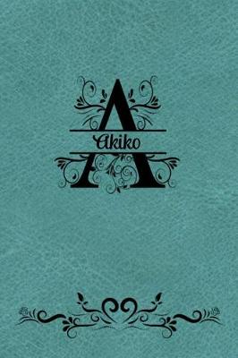 Book cover for Split Letter Personalized Name Journal - Akiko