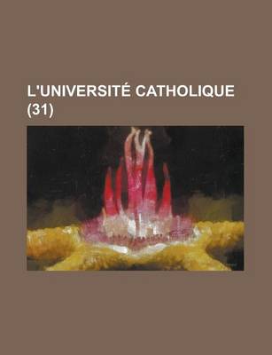 Book cover for L'Universite Catholique (31)