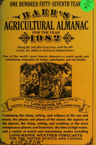 Cover of Baers Almanac 1982