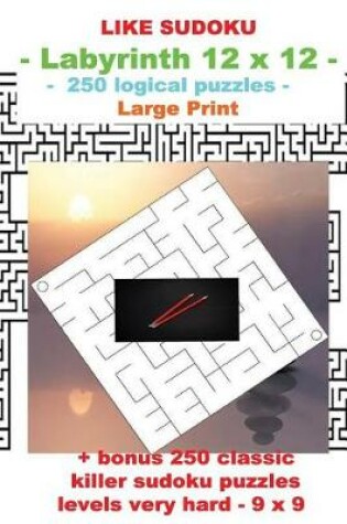 Cover of Like Sudoku - Labyrinth 12 X 12 - 250 Logical Puzzles -