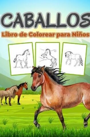 Cover of Caballos Libro de Colorear para Niños