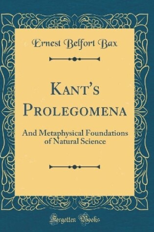 Cover of Kant's Prolegomena