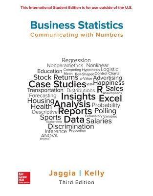 Book cover for ISE Business Statistics: Communicating with Numbers