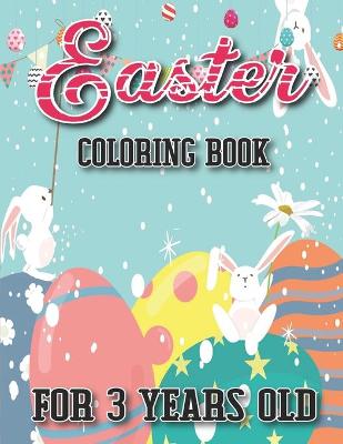 Book cover for Easter coloring book for 3 years old