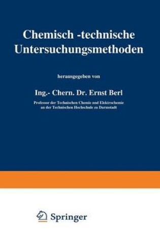 Cover of Chemisch-technische Untersuchungsmethoden