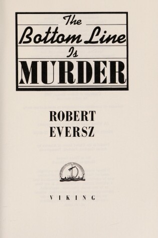 Cover of The Bottom Line is Murder