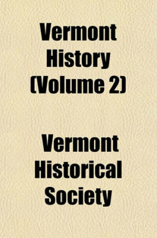 Cover of Vermont History (Volume 2)