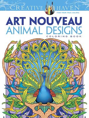 Book cover for Creative Haven Art Nouveau Animal Designs Coloring Book