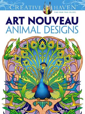 Book cover for Creative Haven Art Nouveau Animal Designs Coloring Book