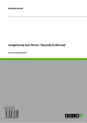 Book cover for Langplanung Zum Thema 'Gesunde Ernahrung'