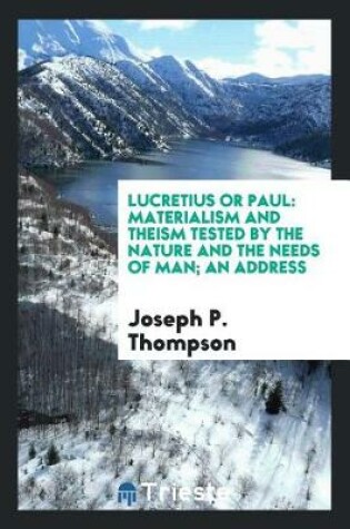 Cover of Lucretius or Paul