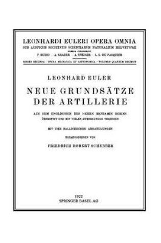 Cover of Neue Grundsatze Der Artillerie