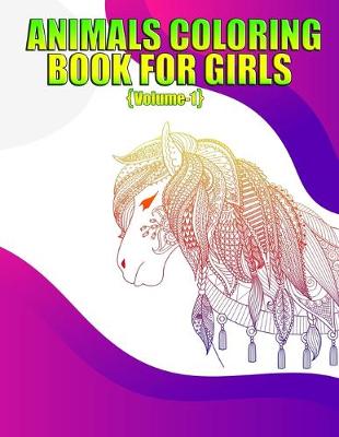 Book cover for Animals Coloring Book for girls