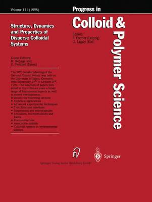 Book cover for Structure, Dynamics and Properties of Dispersed Colloidal Systems