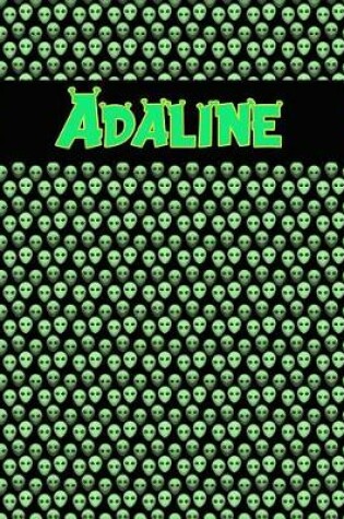 Cover of 120 Page Handwriting Practice Book with Green Alien Cover Adaline
