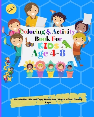 Book cover for Coloring and Activity books for kids ages 3-6