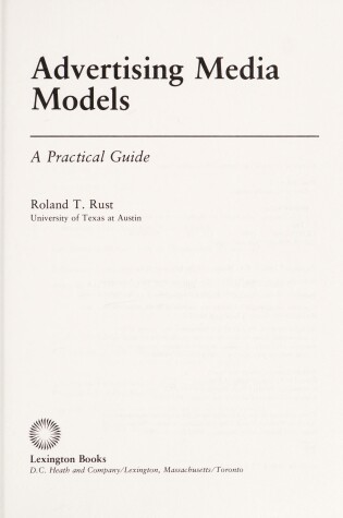 Cover of Advertising Media Models