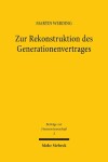 Book cover for Zur Rekonstruktion des Generationenvertrages