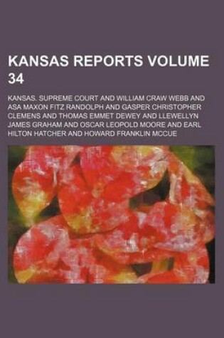 Cover of Kansas Reports Volume 34