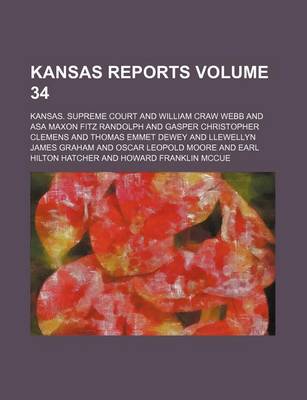 Book cover for Kansas Reports Volume 34