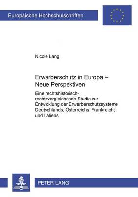 Cover of Erwerberschutz in Europa - Neue Perspektiven