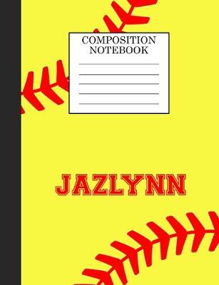 Book cover for Jazlynn Composition Notebook