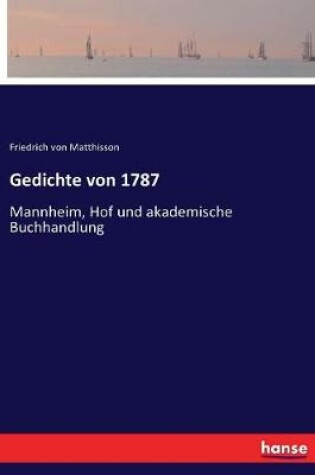 Cover of Gedichte von 1787