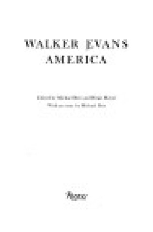 Cover of Walker Evans, America