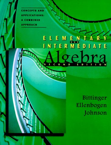 Book cover for Elementary & Intermediate Algebra, Concepts and Applications