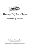 Book cover for "King Henry IV, Part 2"