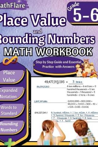 Cover of Place Value and Expanded Notations Math Workbook 5th and 6th Grade