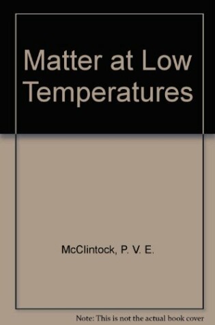 Cover of Matter at Low Temperatures