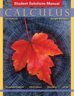 Book cover for Calculus Single Variable 6E Student Solutions Manual