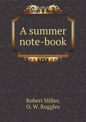 Book cover for A summer note-book