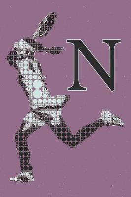 Book cover for N Monogram Initial Tennis Journal