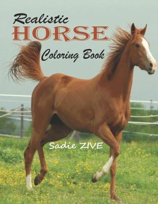 Book cover for Realistic Horse Coloring Book