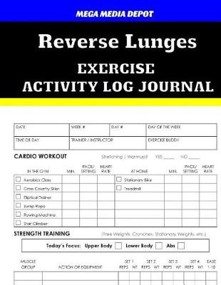 Book cover for Reverse Lunges Exercise Activity Log Journal