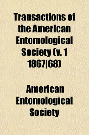 Cover of Transactions of the American Entomological Society Volume 37