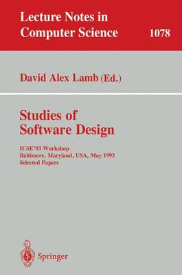 Cover of Studies of Software Design