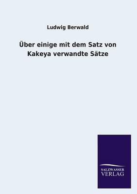 Book cover for UEber einige mit dem Satz von Kakeya verwandte Satze