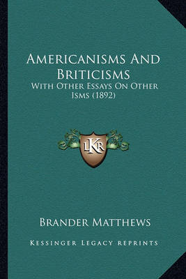 Book cover for Americanisms and Briticisms Americanisms and Briticisms