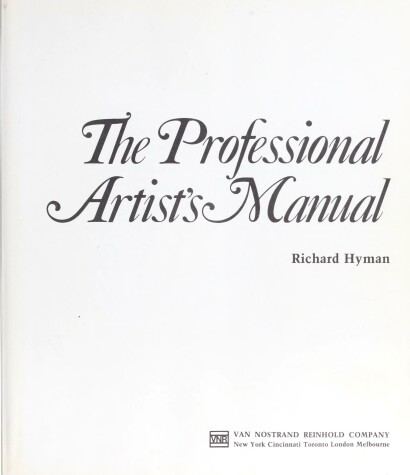 Book cover for Professional Artist's Manual