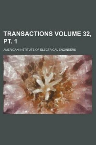 Cover of Transactions Volume 32, PT. 1