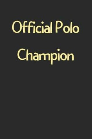 Cover of Official Polo Champion