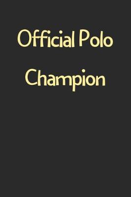 Book cover for Official Polo Champion