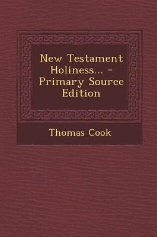 Cover of New Testament Holiness...