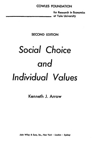 Cover of Social Choice and Individual Values