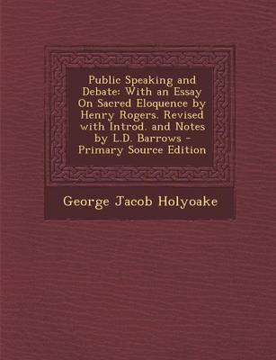 Book cover for Public Speaking and Debate