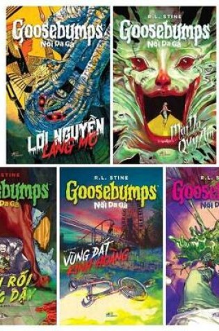Cover of Goosebumps: Night of the Living Dummy, One Day at Horrorland, the Haunted Mask, the Tomb, Monster Blood. ( Set 5 Vols)