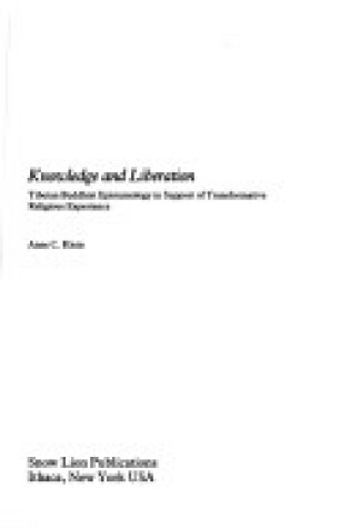 Cover of Knowledge and Liberation